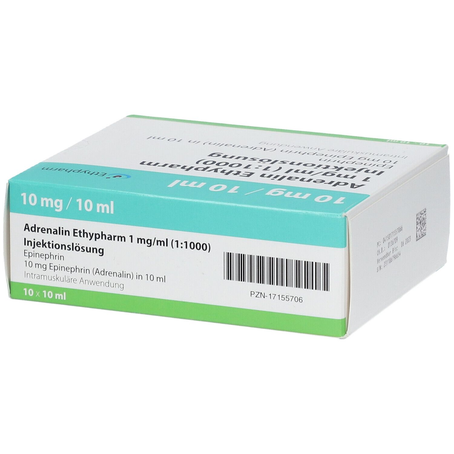 Adrenalin Ethypharm 1 mg/ml 1:1000 Injektionslsg.