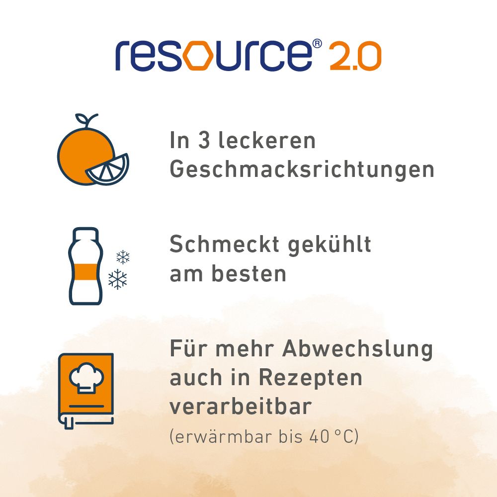 resource® 2.0  Ananas-Mango | Hochkalorische Trinknahrung mit Ballaststoffen | Aufbaukost bei Mangelernährung