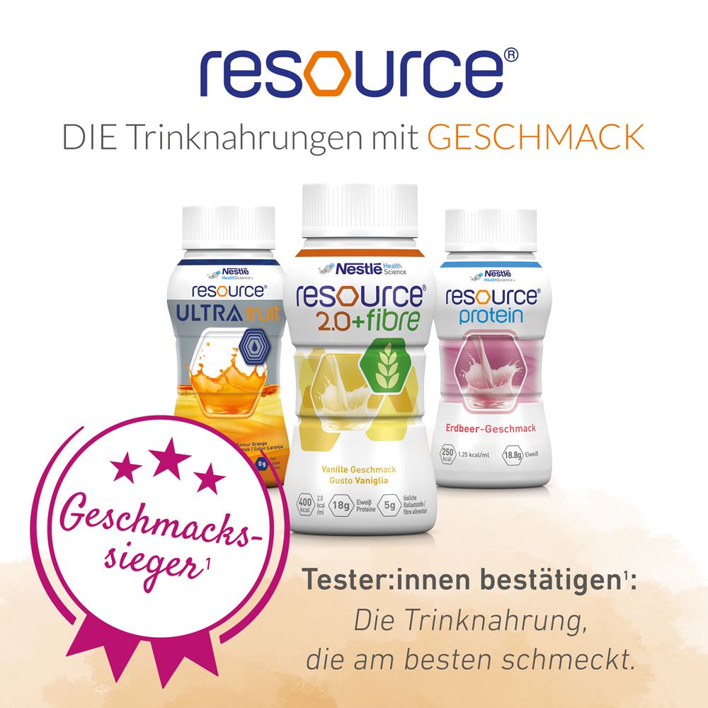 resource® 2.0  Ananas-Mango | Hochkalorische Trinknahrung mit Ballaststoffen | Aufbaukost bei Mangelernährung