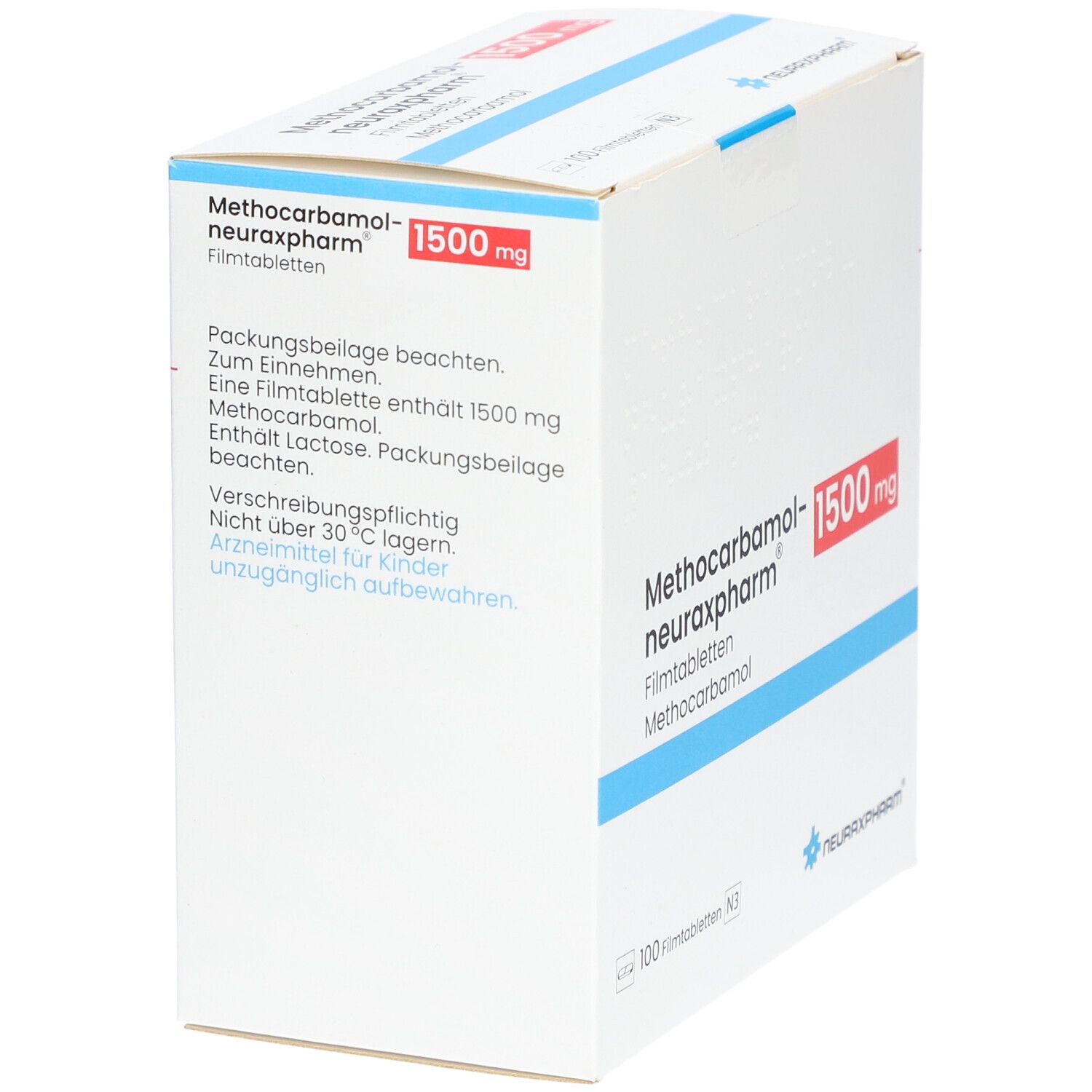 METHOCARBAMOL-neuraxpharm 1500 mg Filmtabletten 100 St