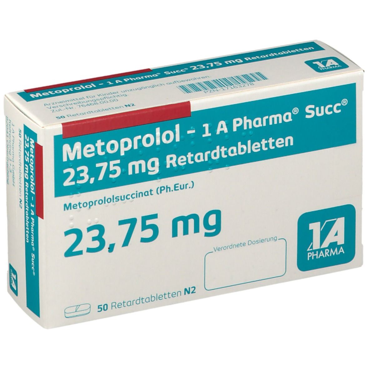 Metoprolol - 1 A Pharma® Succ® 23,75 mg