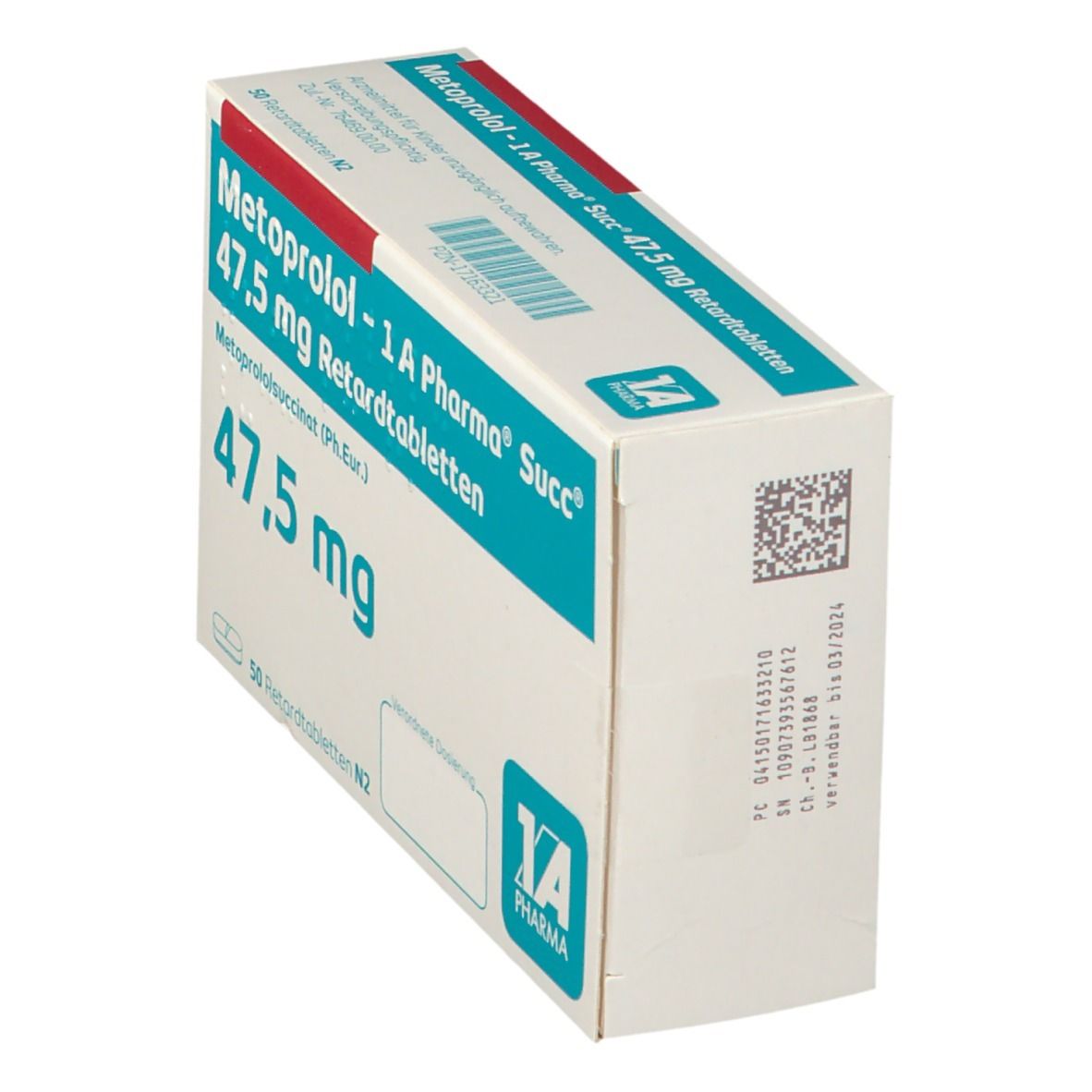Metoprolol - 1 A Pharma® Succ® 47,5 mg
