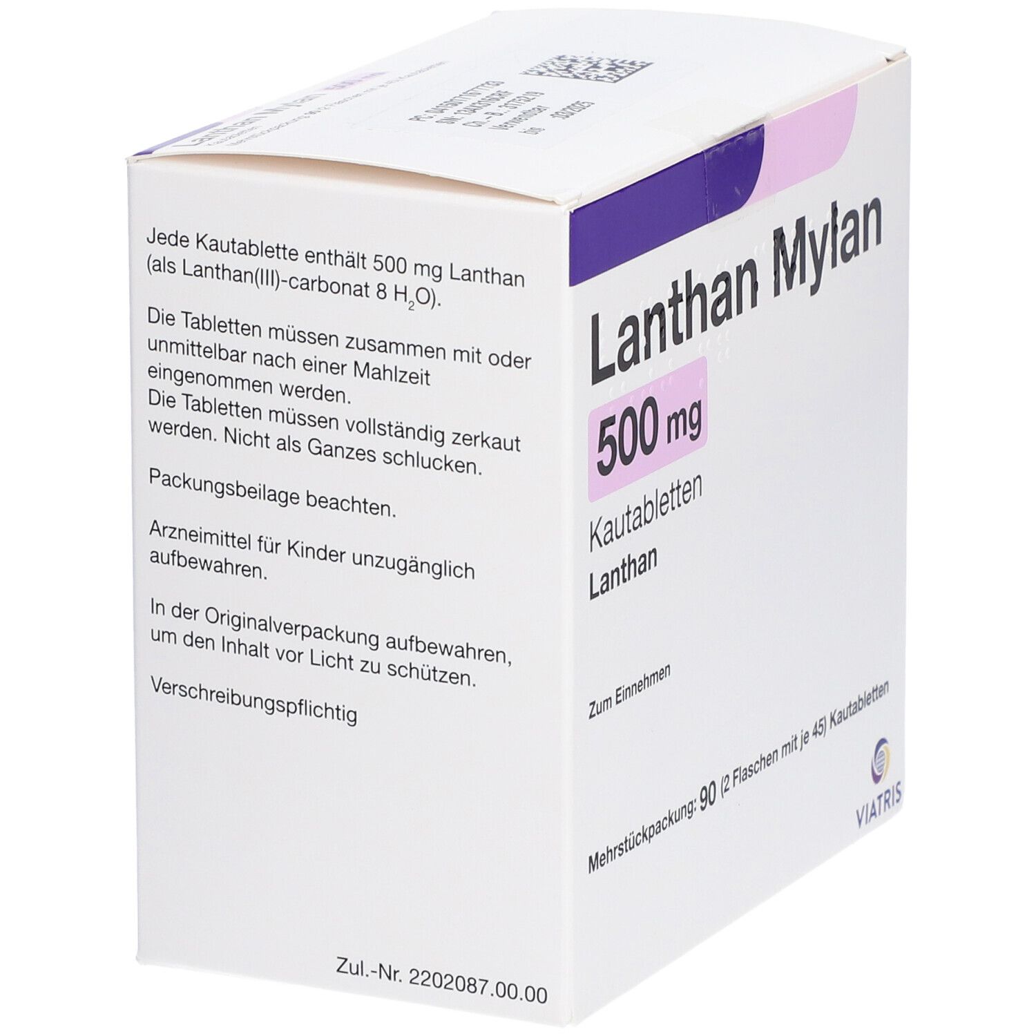 Lanthan Mylan 500 mg Kautabletten 90 St