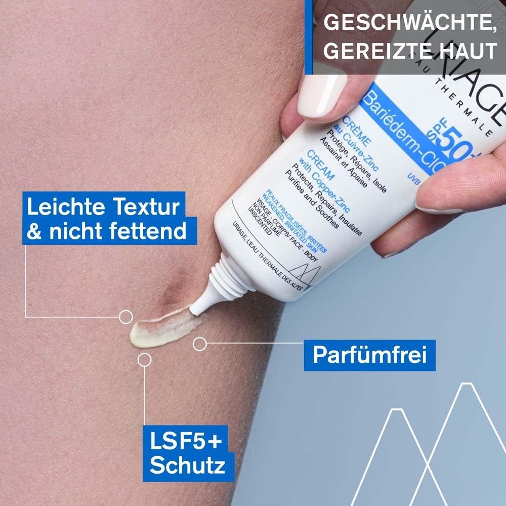 URIAGE® Bariéderm Cica-Creme mit Kupfer-Zink SPF 50+
