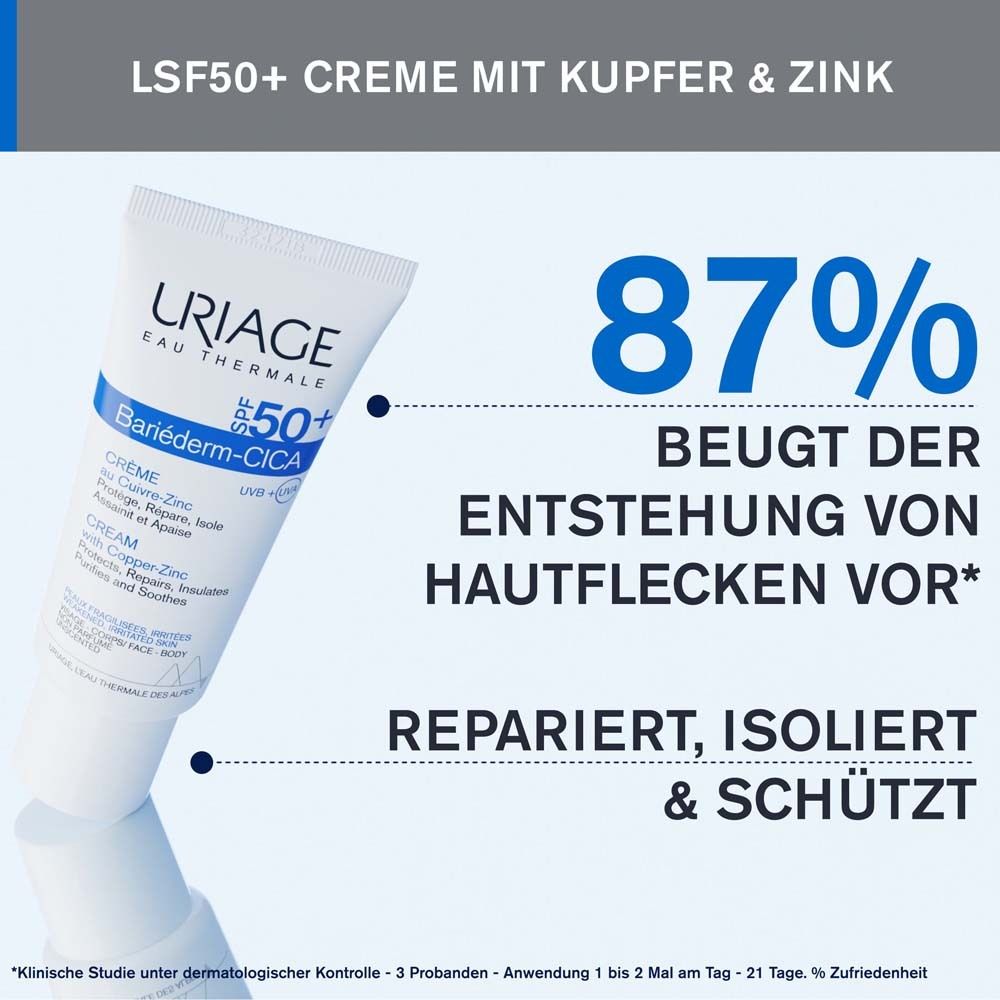 URIAGE® Bariéderm Cica-Creme mit Kupfer-Zink SPF 50+