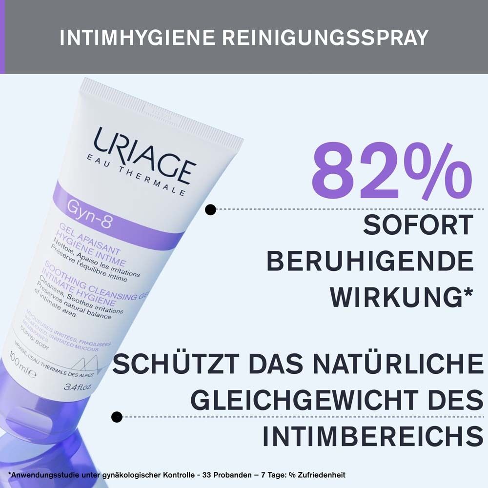 Tube mit Text. Text: 82% sofortige beruhigende Wirkung. Schützt das natürliche Gleichgewicht.