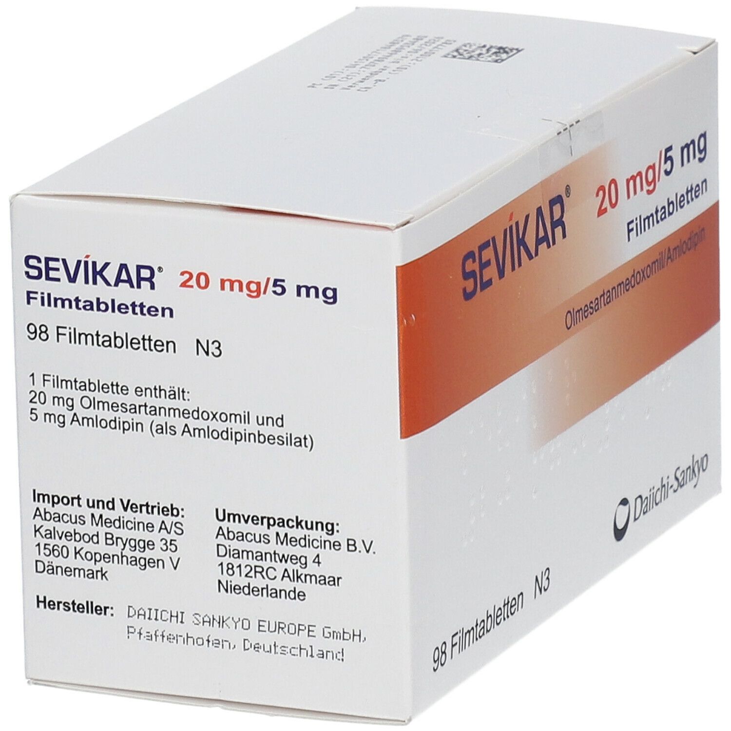 Sevikar 20 mg/5 mg Filmtabletten 98 St