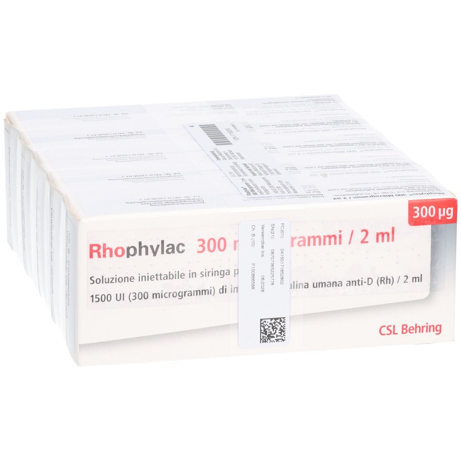 Rhophy RHOPHYLAC 300 µg/2 ml Injektionslsg.in Fertigspr. 5x2 ml mit dem E ...