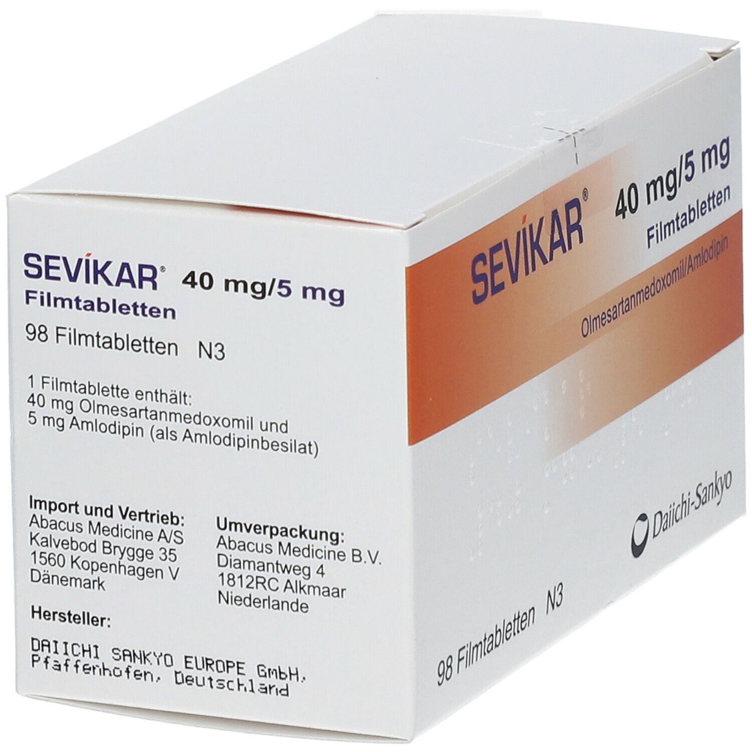 Sevikar 40 mg/5 mg Filmtabletten 98 St