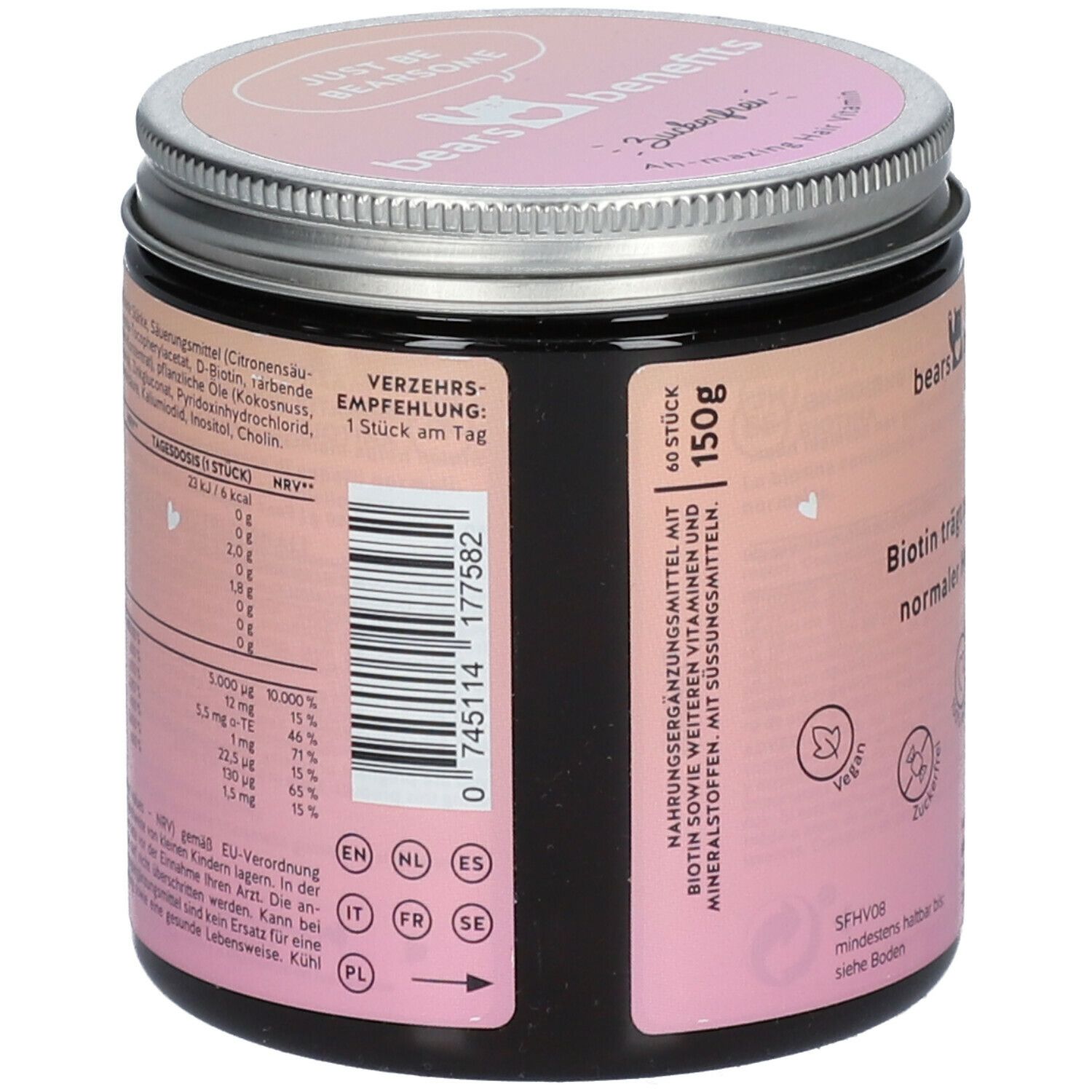 AHMAZING Hair Vitamins Biotin zuckerfrei 60 St Shop Apotheke