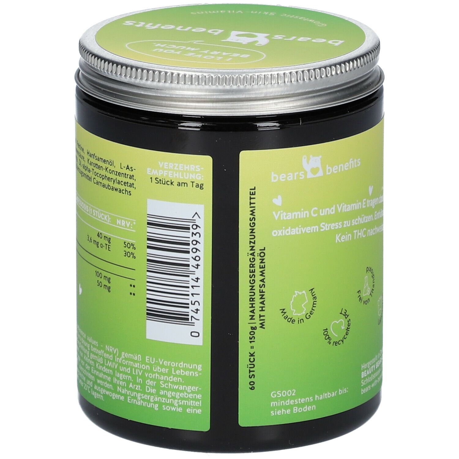 GLOWTASTIC SKIN Vitamin Hanfsamenöl