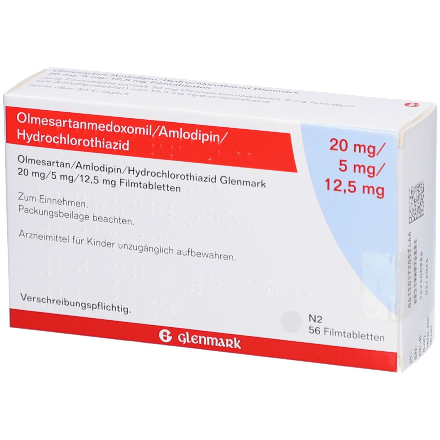 OLMESARTAN/Amlodipin/HCT Glenmark 20/5/12,5mg FTA