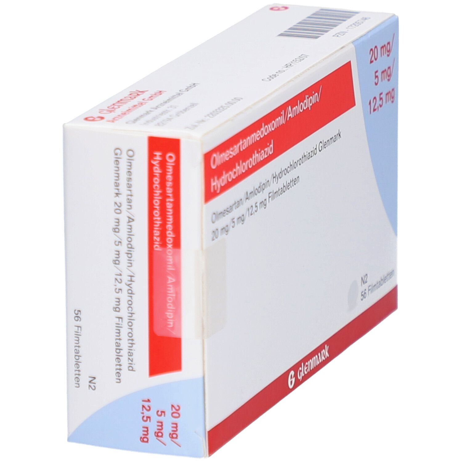 OLMESARTAN/Amlodipin/HCT Glenmark 20/5/12,5mg FTA