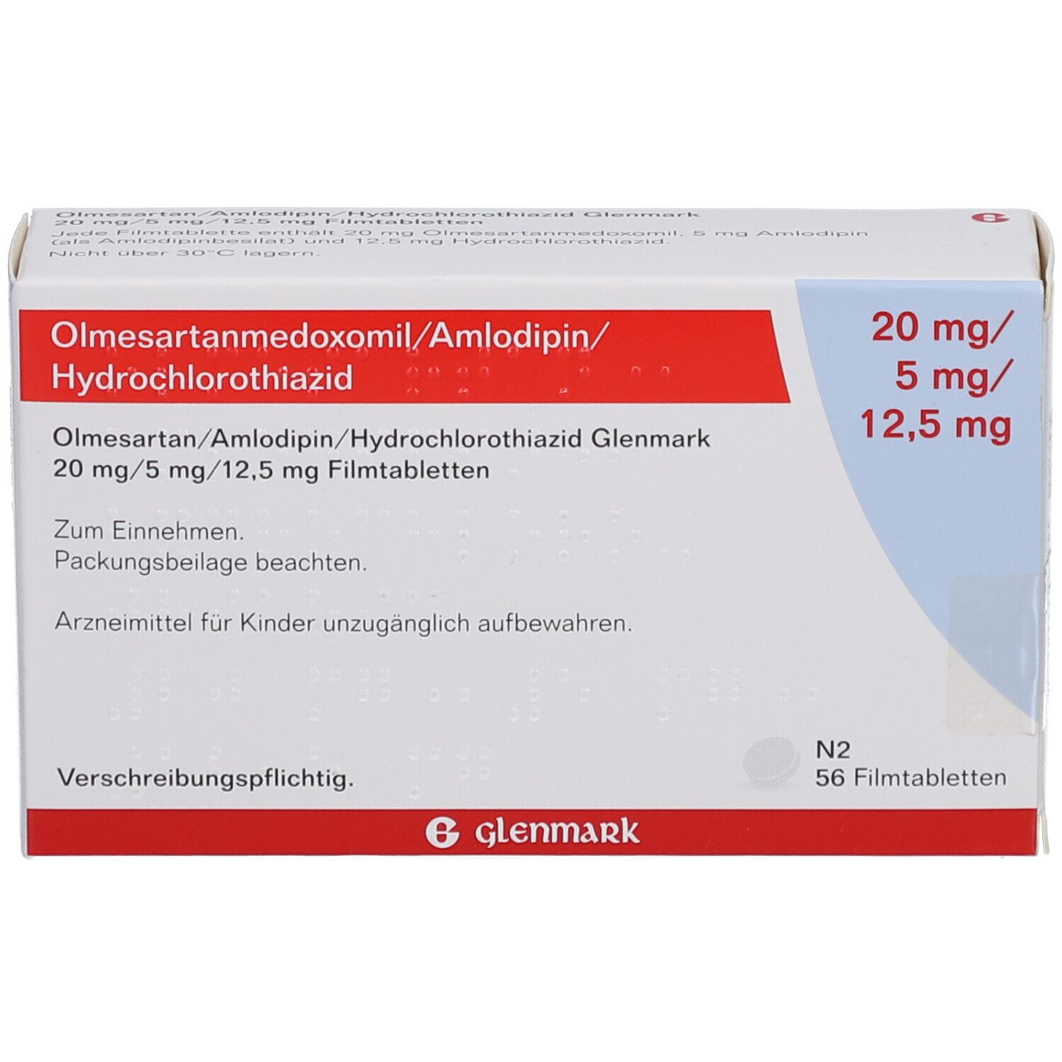 OLMESARTAN/Amlodipin/HCT Glenmark 20/5/12,5mg FTA