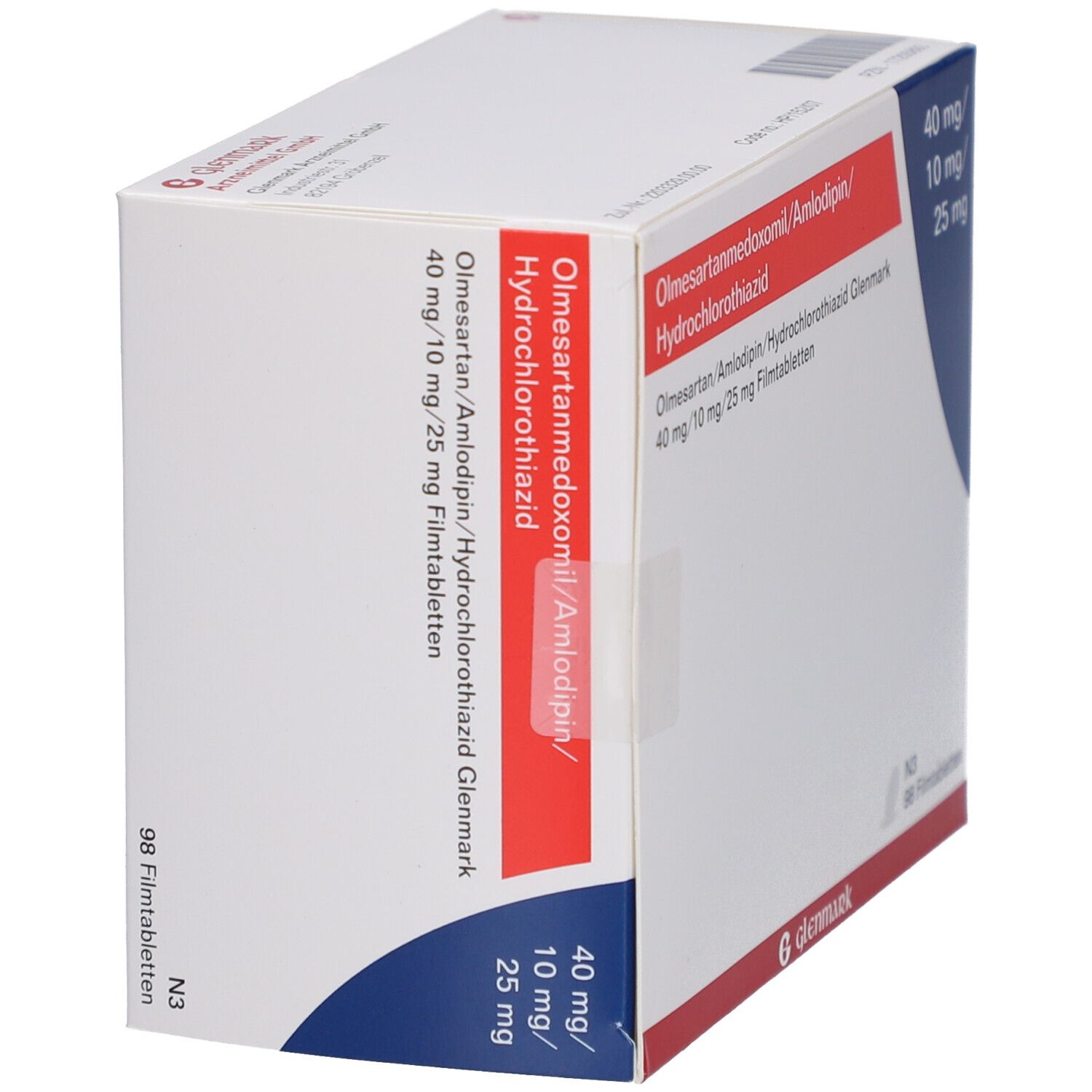 OLMESARTAN/Amlodipin/HCT Glenmark 40/10/25mg FTA