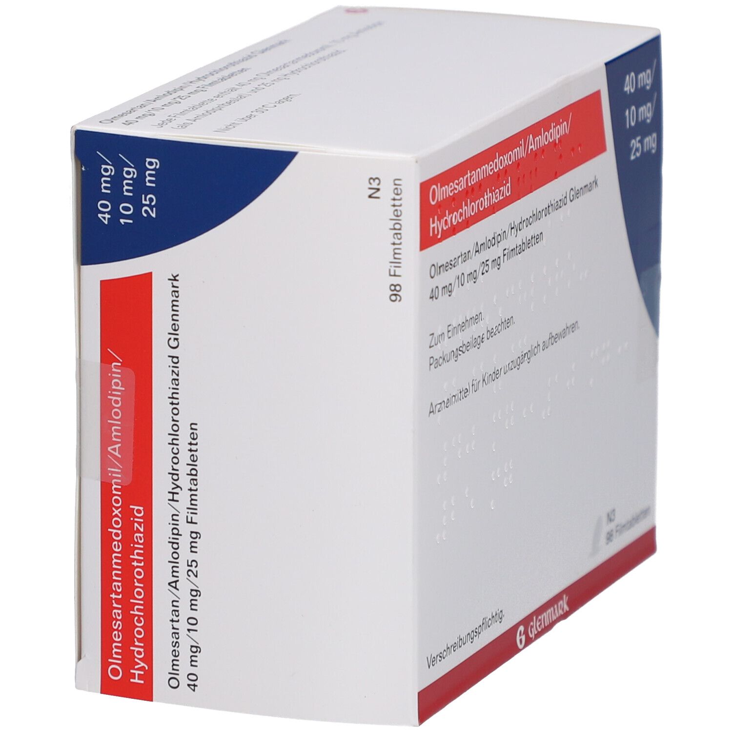 OLMESARTAN/Amlodipin/HCT Glenmark 40/10/25mg FTA