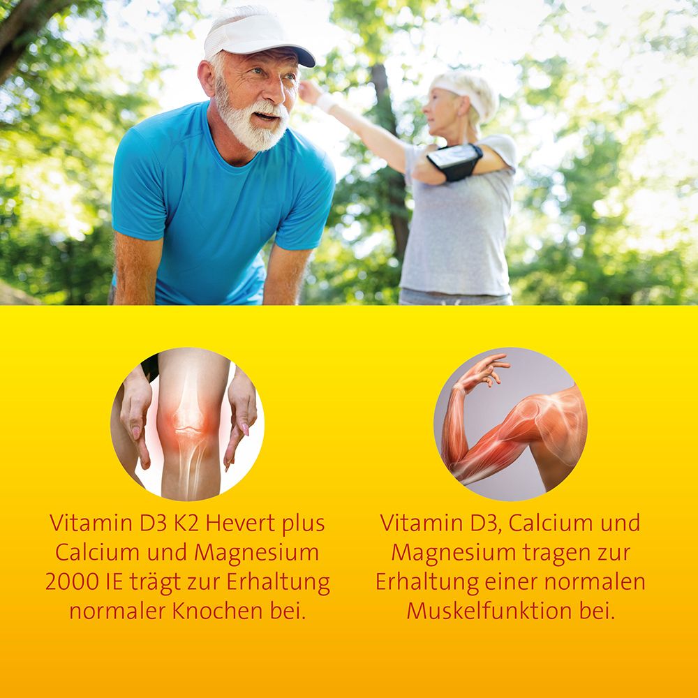 Vitamin D3 K2 Hevert Plus Calcium Und Magnesium 2000 IE 120 St - Shop ...