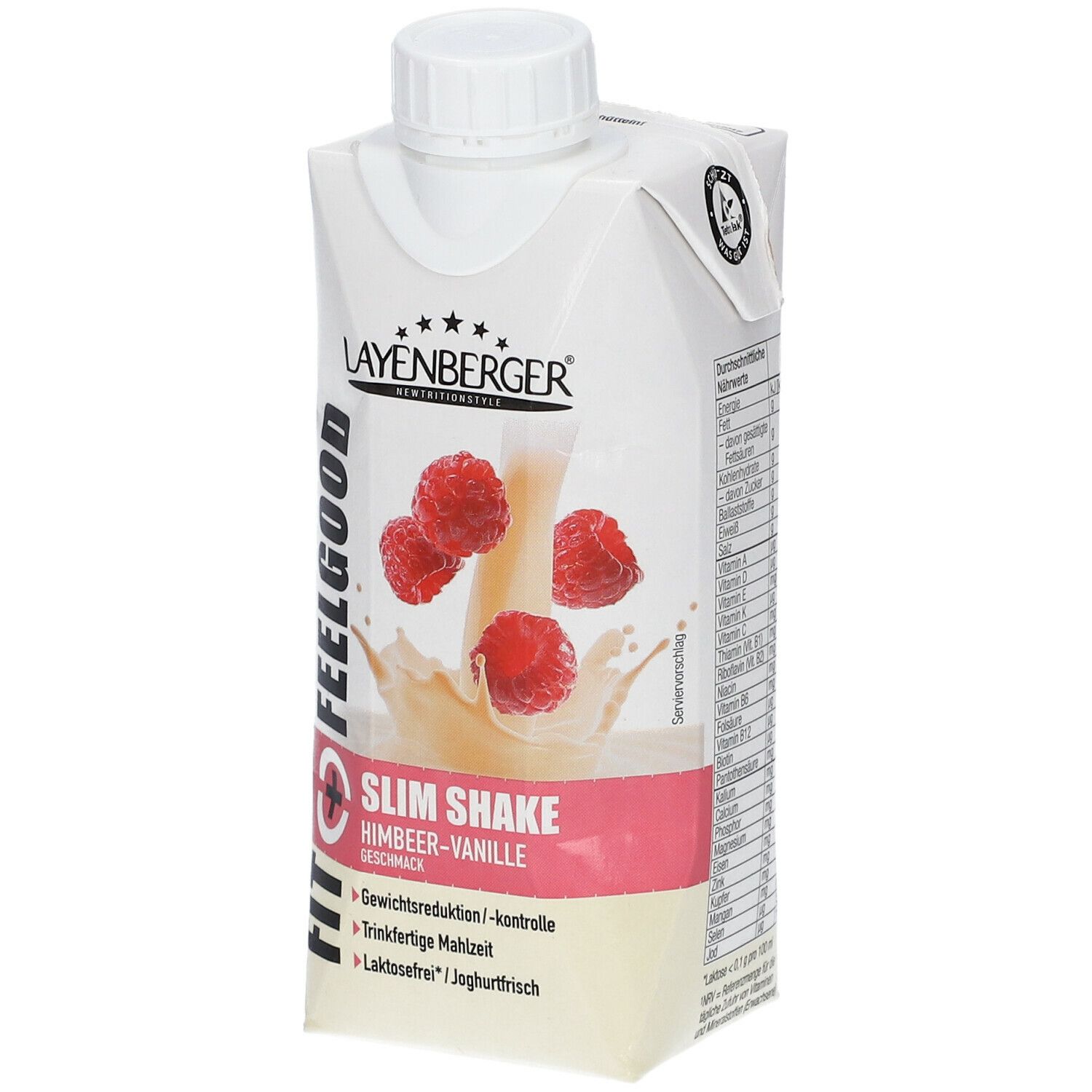 Layenberger Fit+Feelgood Slim Shake Himbeer-Vanil. 330 ml Flüssigkeit