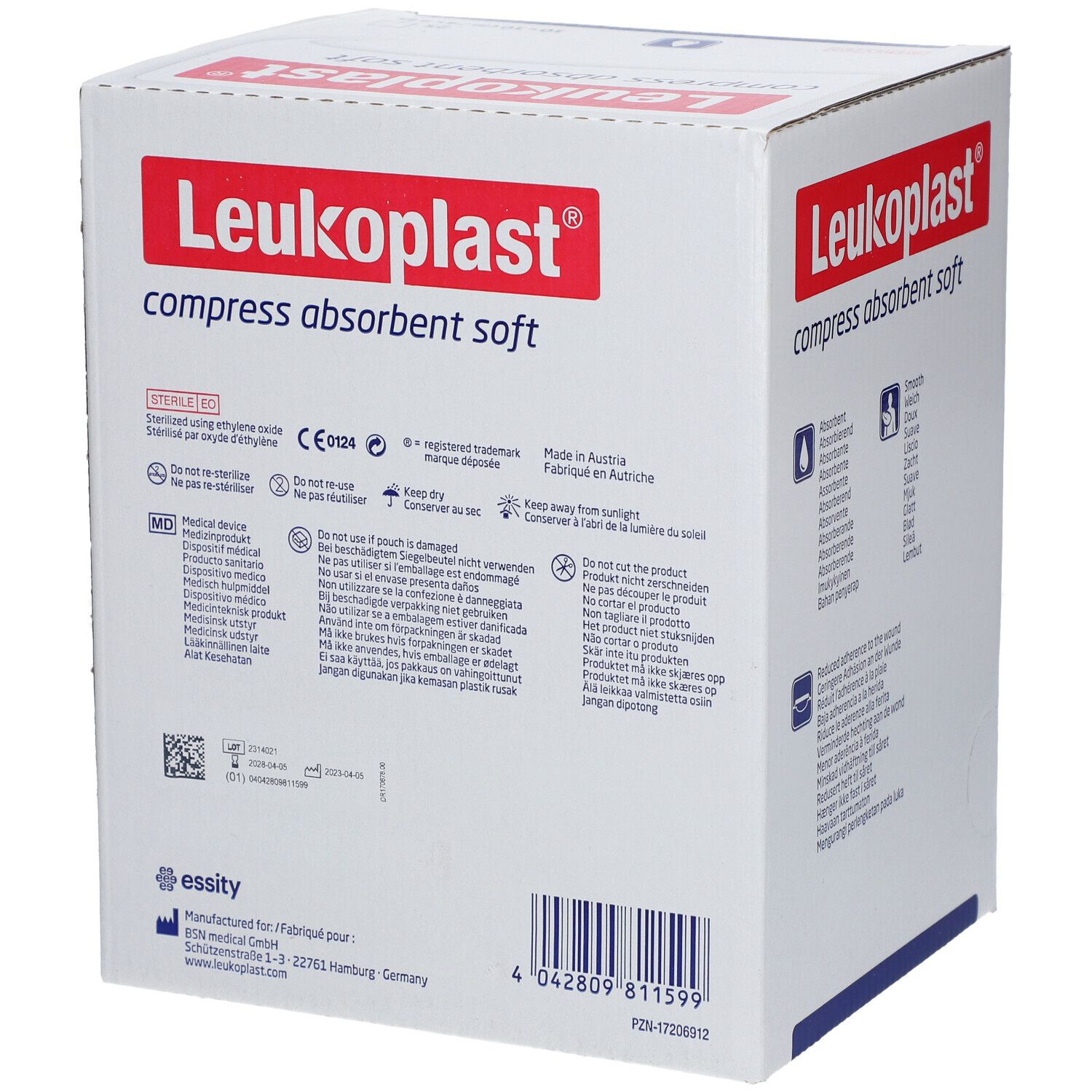 Leukoplast® compress absorbent soft 10 x 10 cm