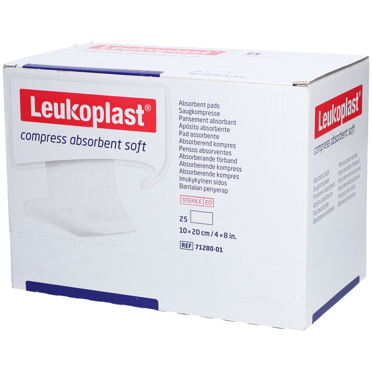 Leukoplast compress absorbent soft steril 10x20cm 25x1 St Kompressen