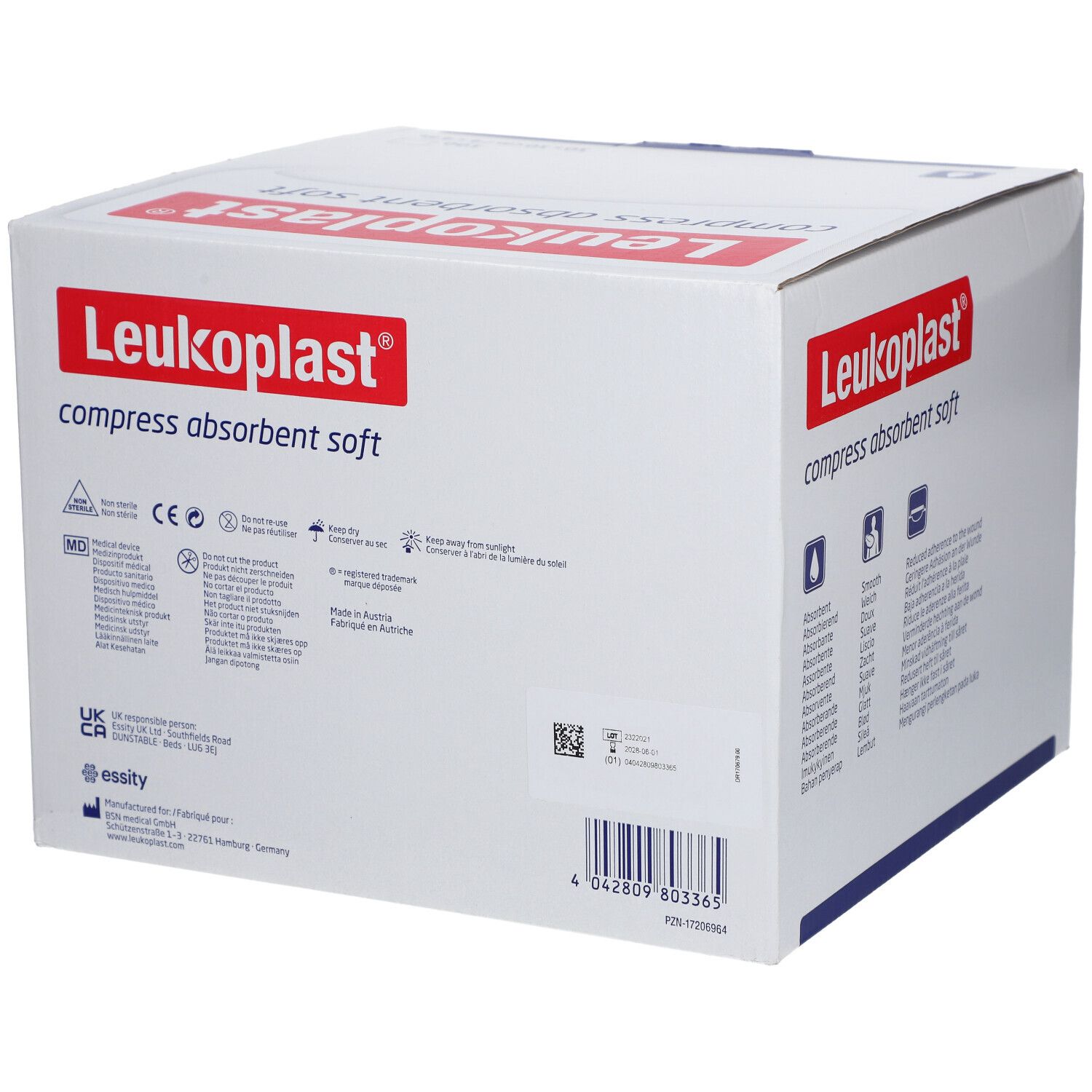 Leukoplast® compress absorbent soft 10 x 10 cm unsteril