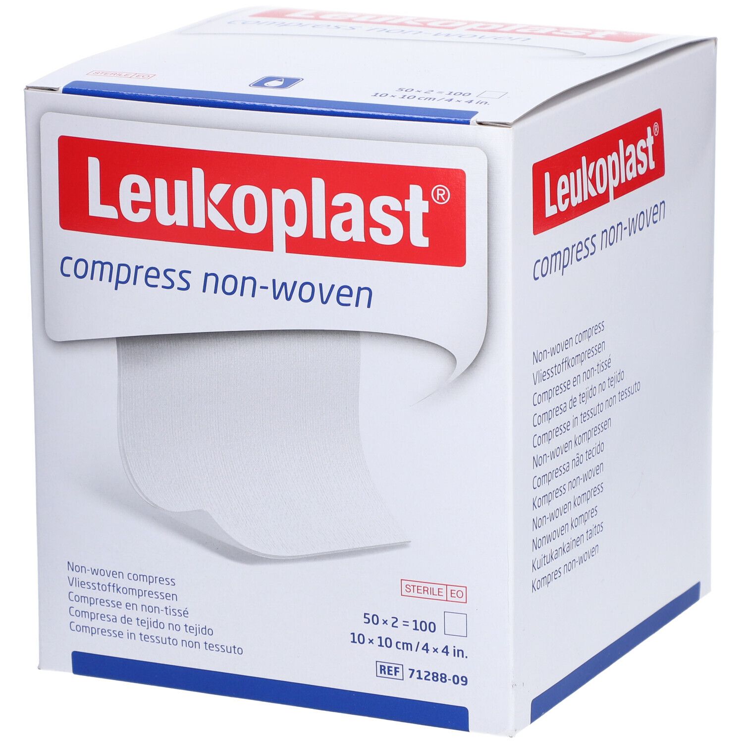 Leukoplast compress non-woven 10x10cm ste.4f 100 St Kompressen