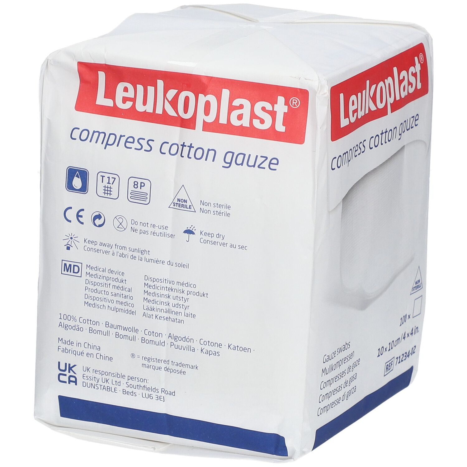 Leukoplast® compress cotton gauze 10 cm x 10 cm