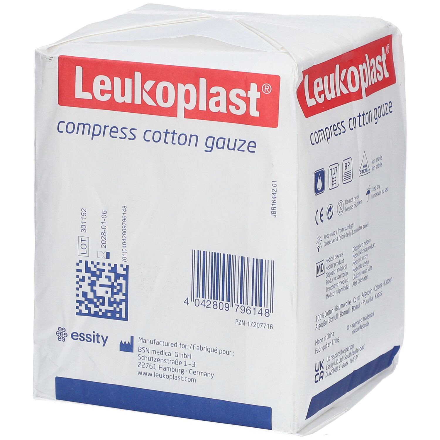 Leukoplast® compress cotton gauze 10 cm x 10 cm