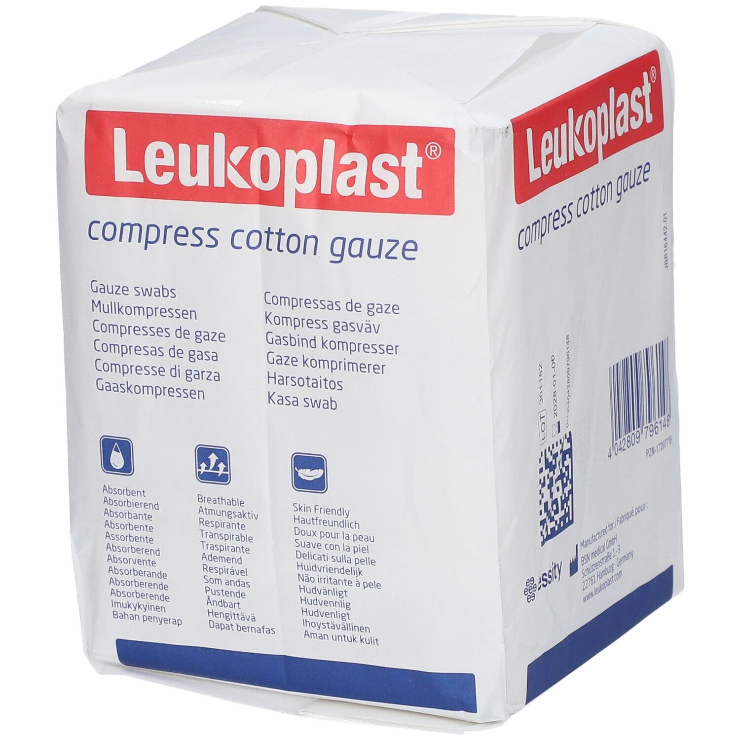 Leukoplast® compress cotton gauze 10 cm x 10 cm