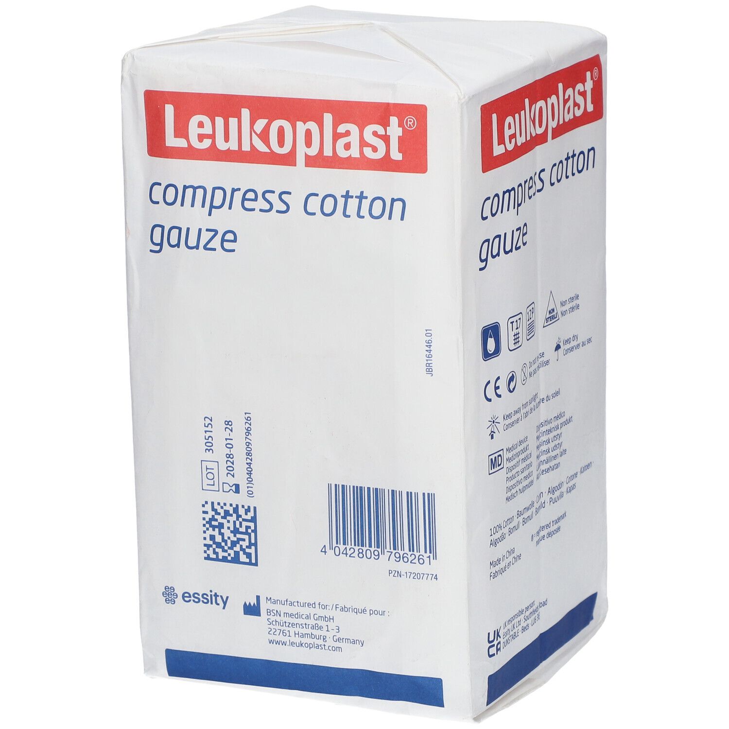 Leukoplast® compress cotton gauze 10 cm x 10 cm unsteril