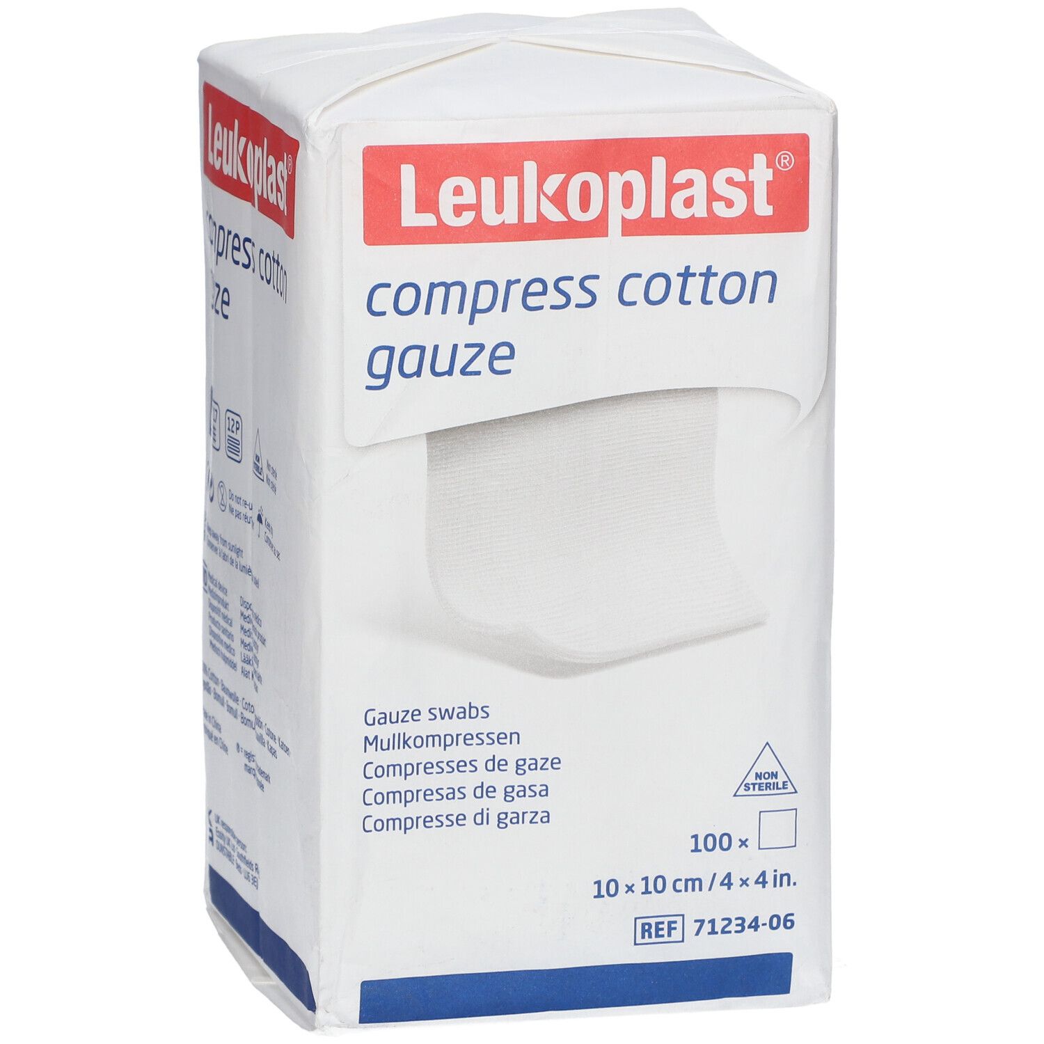 Leukoplast® compress cotton gauze 10 cm x 10 cm unsteril