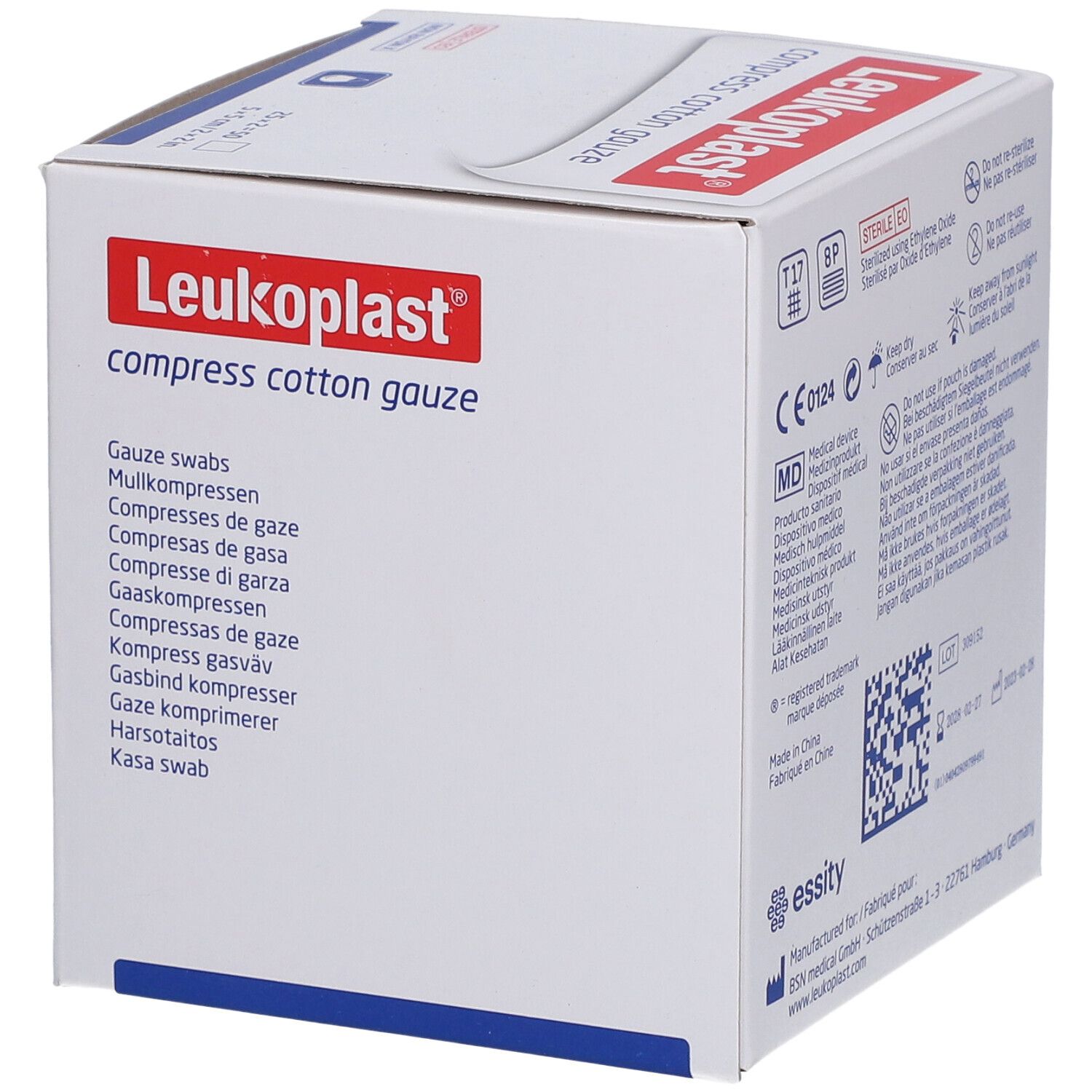Leukoplast® compress Cotton Gauze 5x5cm steril 8f