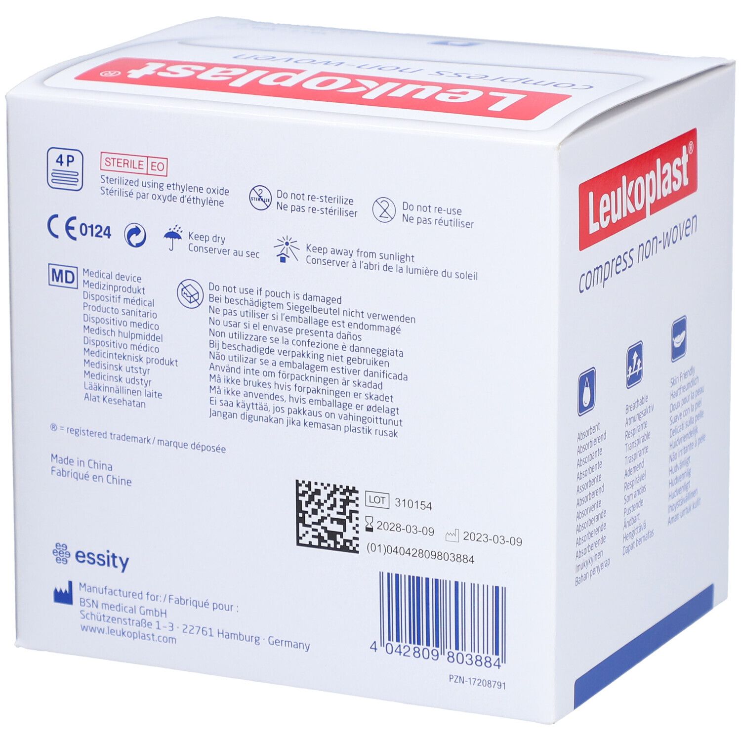 Leukoplast® Vliesstoffkompressen 7,5 cm x 7,5 cm