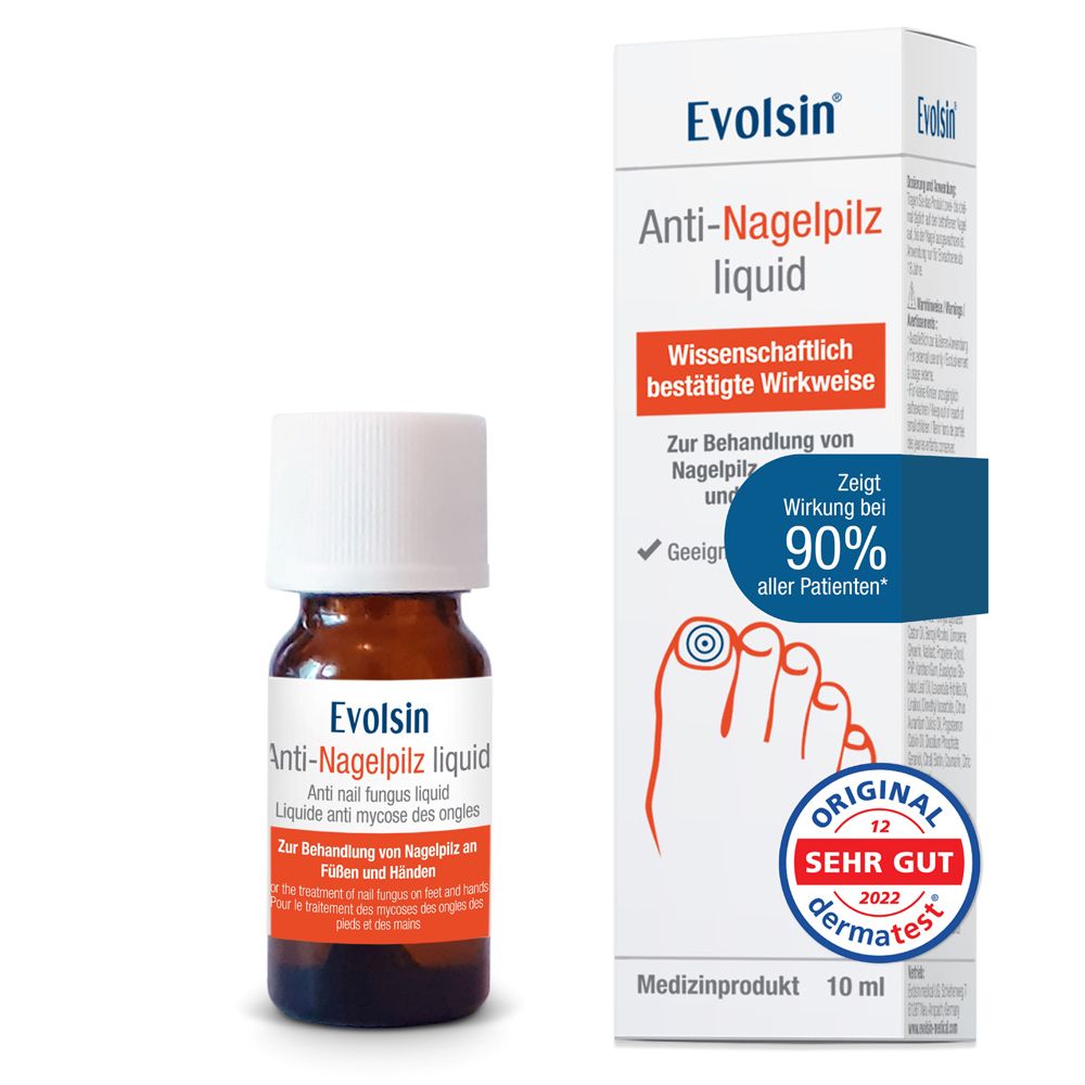 Evolsin® Anti-Nagelpilz Liquid - Nagelpilz Nagellack für Füsse und Hände - Wissenschaftlich bestätigte Wirkweise - Geeignet für Diabetiker