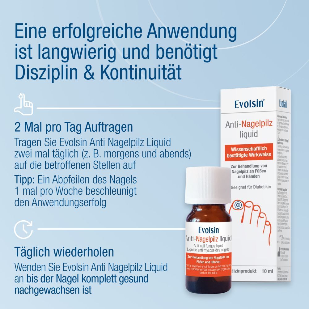 Evolsin® Anti-Nagelpilz Liquid - Nagelpilzbehandlung für Hand & Fuß
