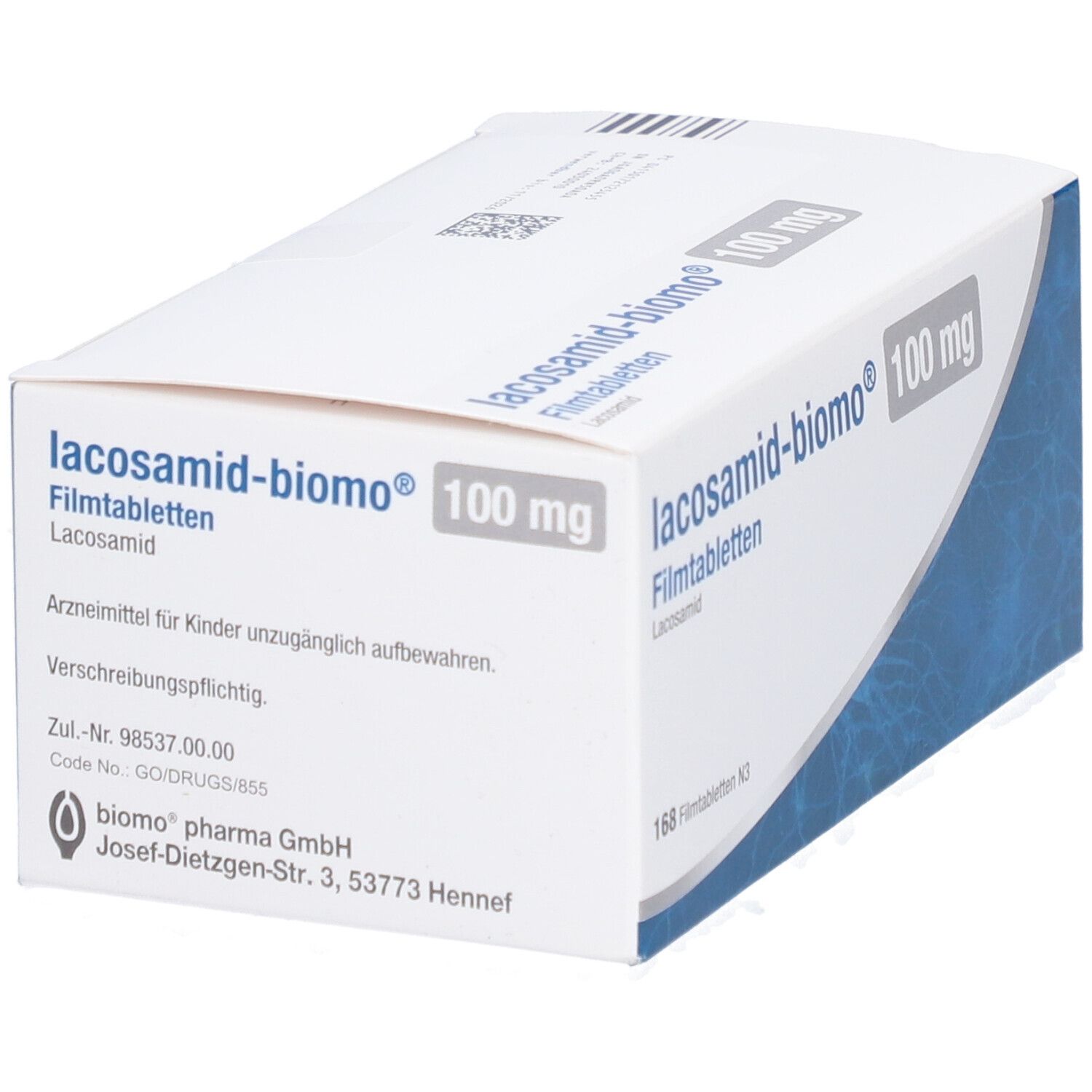 LACOSAMID-biomo 100 mg Filmtabletten 168 St