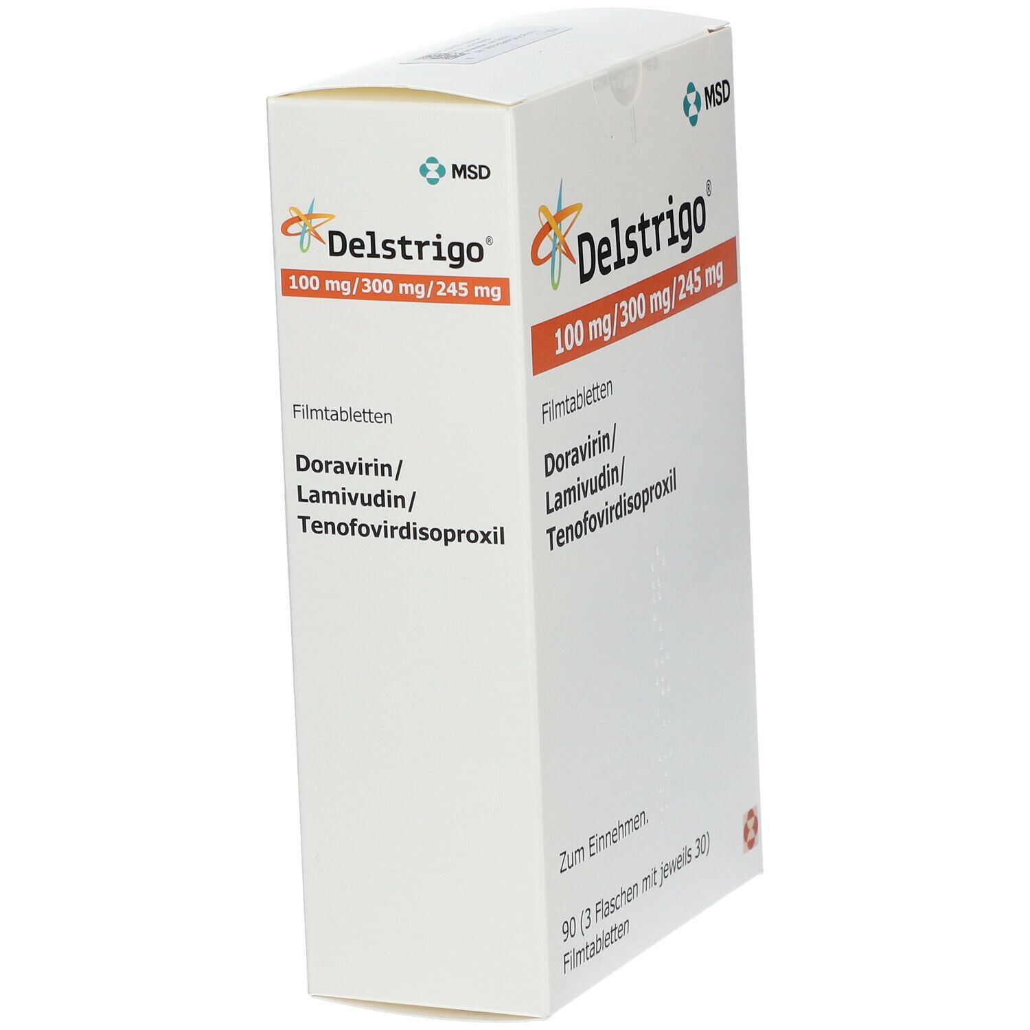 Delstrigo 100 mg/300 mg/245 mg Filmtabletten 90 St