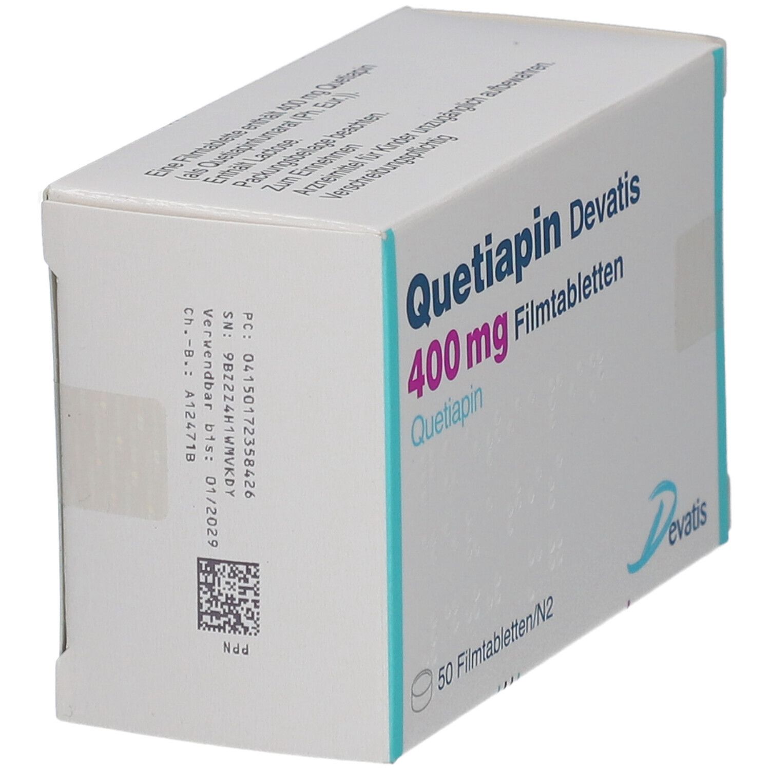 QUETIAPIN Devatis 400 mg Filmtabletten