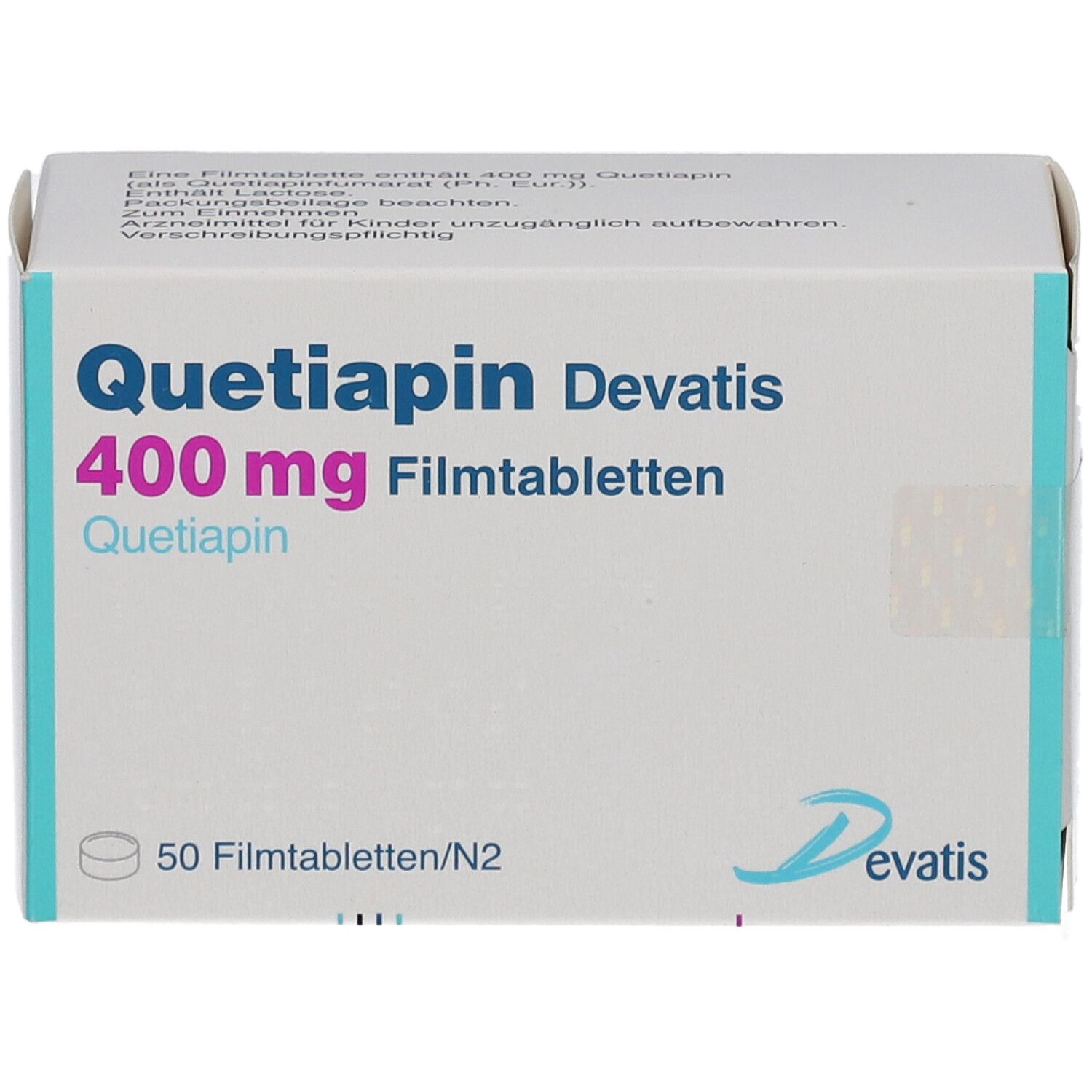 QUETIAPIN Devatis 400 mg Filmtabletten