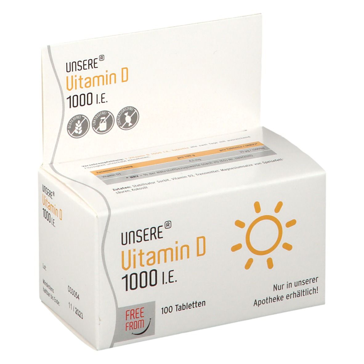 Unsere® Vitamine D 1000 UI