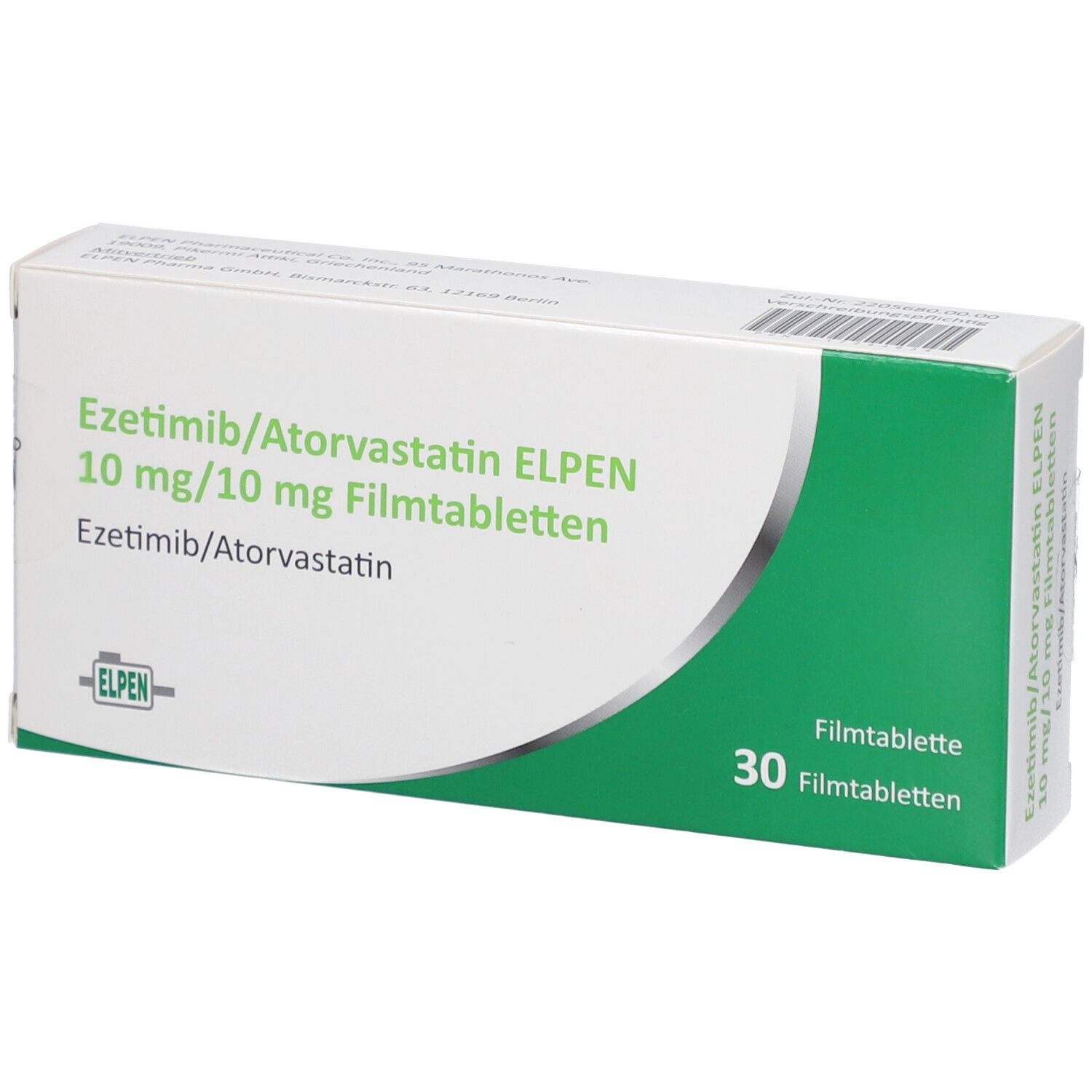 EZETIMIB/Atorvastatin ELPEN 10 mg/10 mg Filmtabl.