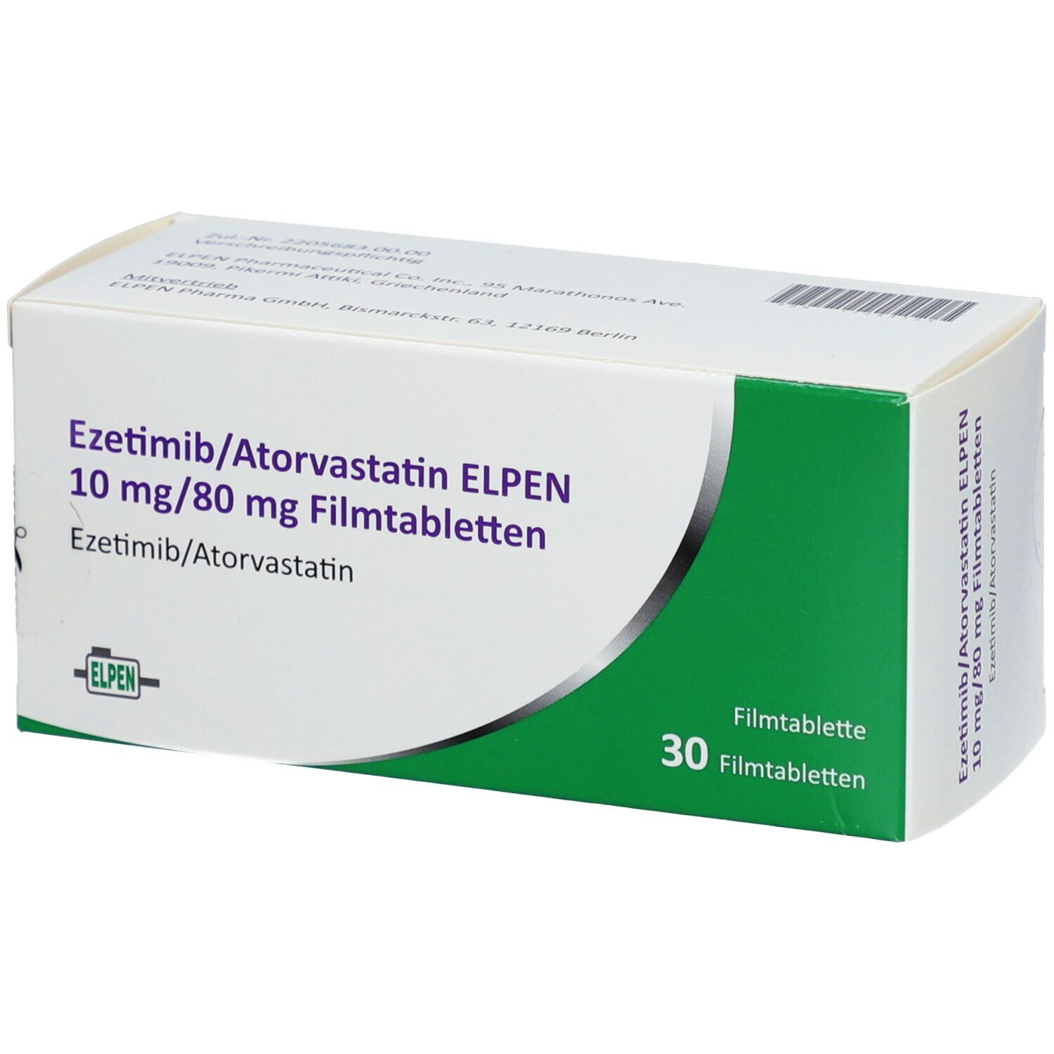 EZETIMIB/Atorvastatin ELPEN 10 mg/80 mg Filmtabl.