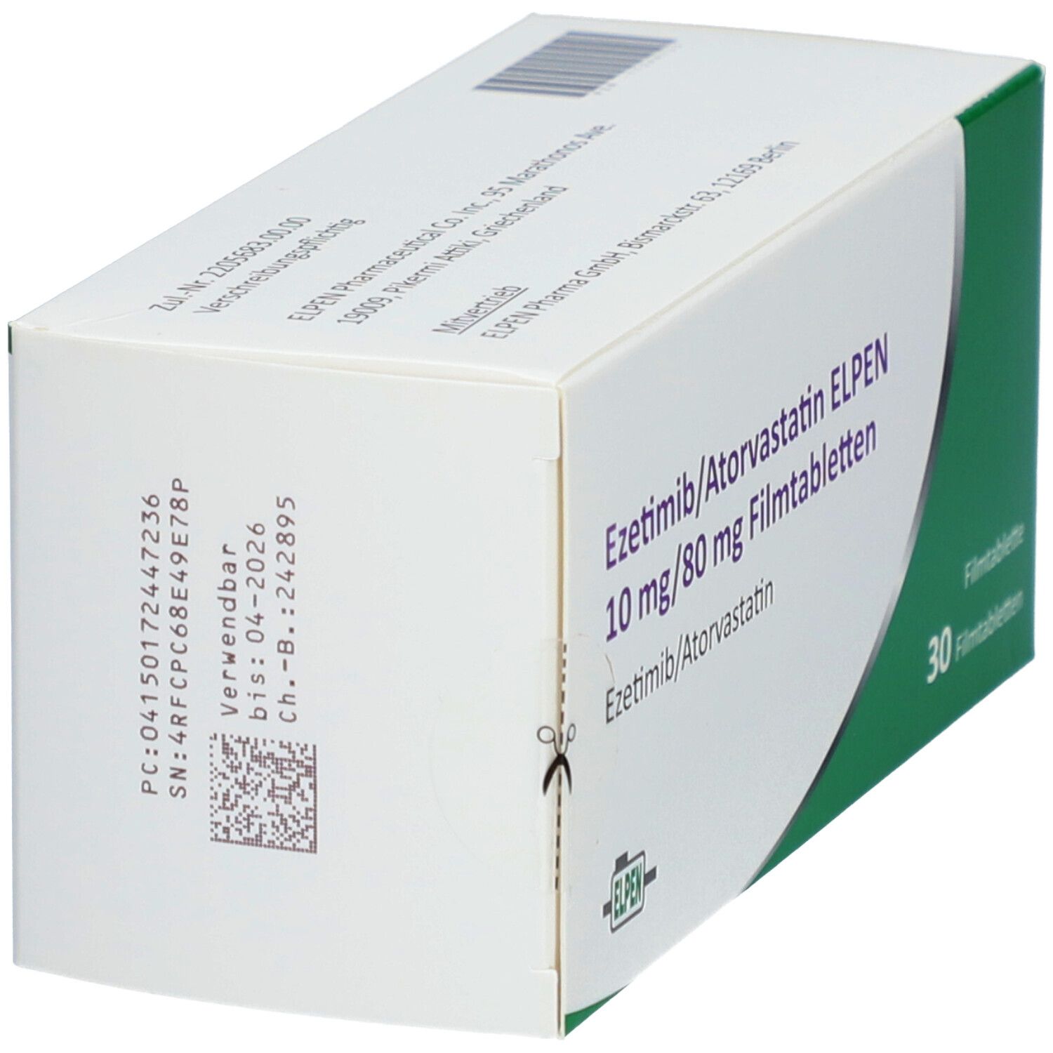 EZETIMIB/Atorvastatin ELPEN 10 mg/80 mg Filmtabl.