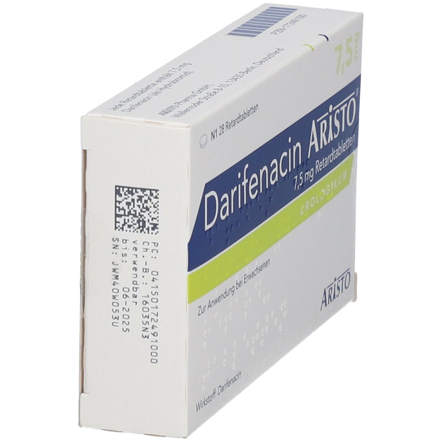 Darifenacin Aristo 7,5 mg Retardtabletten 28 St Retard-Tabletten