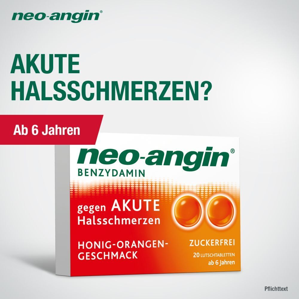 neo-angin Benzydamin gegen akute Hasschmerzen Zitrone