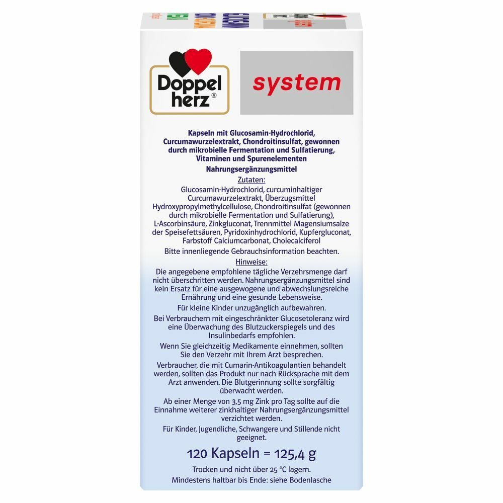 Doppelherz system GLUCOSAMIN 1000 + CURCUMA VEGAN