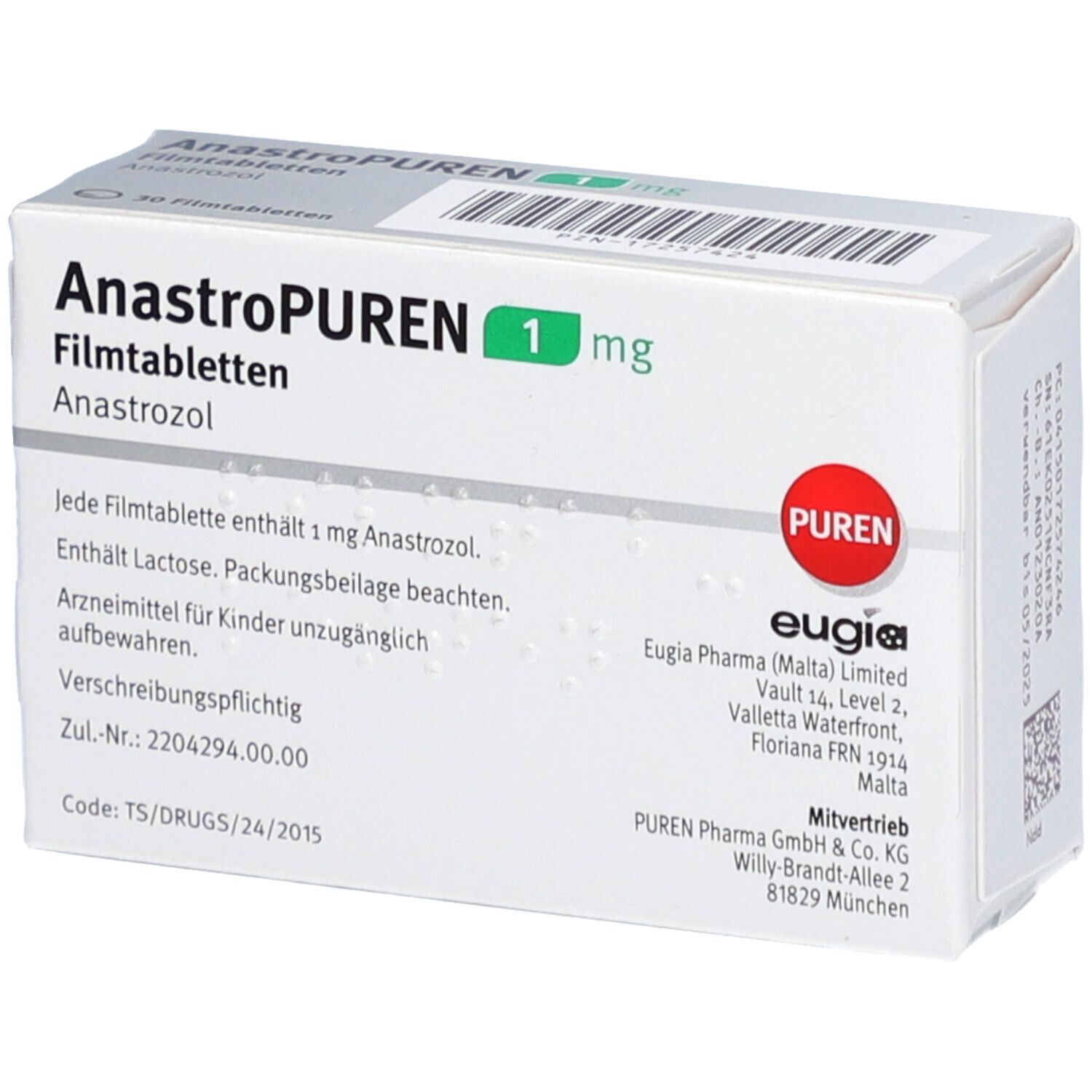 ANASTROPUREN 1 mg Filmtabletten