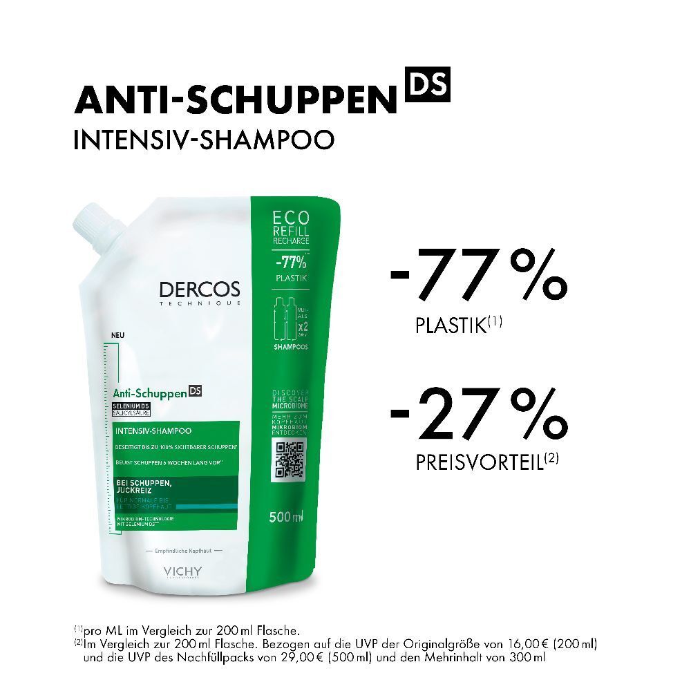 Vichy Dercos Anti-Schuppen Shampoo Nachfüllpack für normale bis fettige Kopfhaut