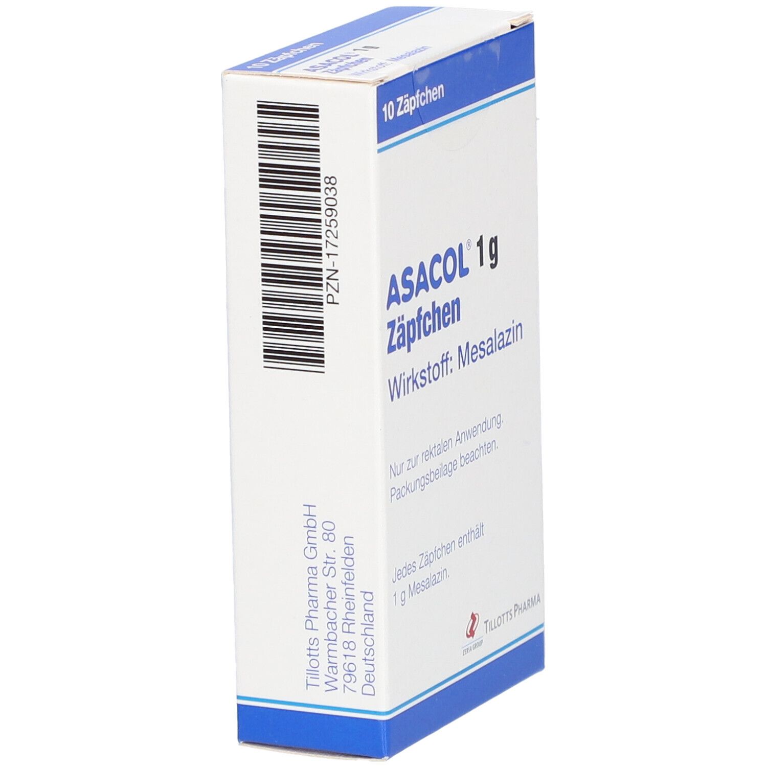 Asacol 1 g Zäpfchen 10 St Suppositorien