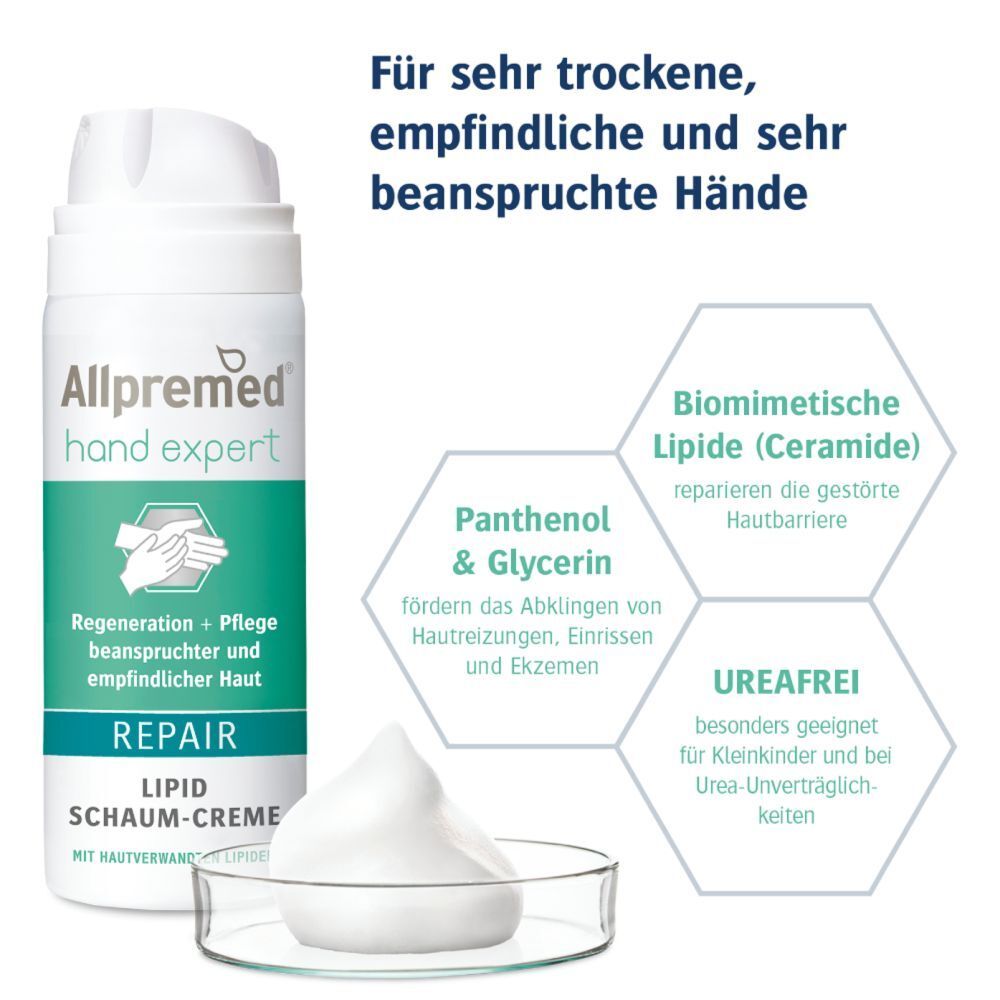 Allpremed® hand expert Lipid Schaum-Creme REPAIR